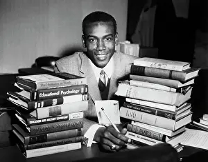 Shortstop Prints: Ernie Banks Attending College Classes