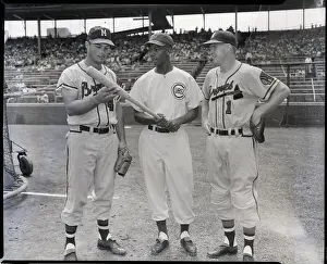 All Star Prints: Ernie Banks Talking With Braves Players