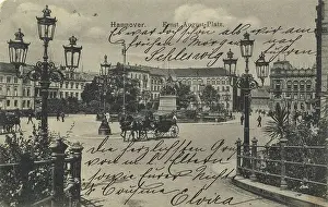 North Germany Prints: Ernst August Platz, Hannover, Lower Saxony