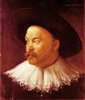 Painter Prints: Ernst Kimt senoir, the father of famous Gustav Klimt. Oil on canvas by Ernst Klimt. 1892