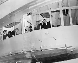 Lakehurst Prints: Ernst Lehman Waving from Hindenburg