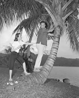 Princess Of Romania Prints: Errol Flynn and His Fiancee