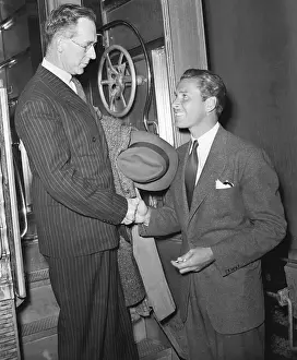 Errol Flynn Greeting His Father