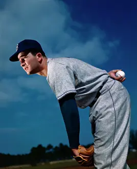 Erv Palica in Pitching Position