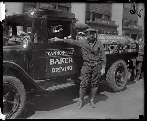 Baker Prints: Erwin Baker in Buick Driving to San Francisco