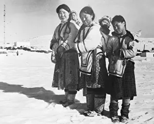 Eskimo Women with Babies on Back