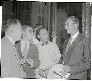 Estes Kefauver Talking to Reporters