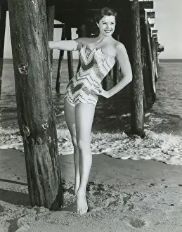 Esther Williams Posing in a Swimsuit