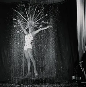 Esther Williams Wearing Shower Headdress