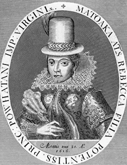 Collar Prints: Etching of Pocahontas