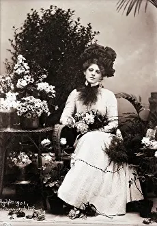 Ethel Barrymore with Flowers