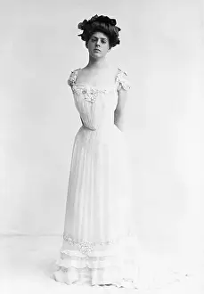 Hands Behind Back Prints: Ethel Barrymore/Full Length Pose