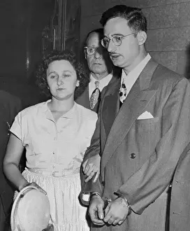 Handcuffs Prints: Ethel and Julius Rosenberg Leaving Court