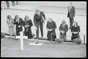 Ethel Kennedy With Family Members at Robert F. Kennedy Grave