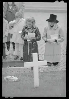 Ethel Kennedy and Family Members at Robert F. Kennedy Gravesite