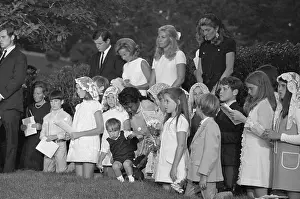 Ethel Kennedy and Family Members at Robert F. Kennedy Gravesite