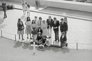 Arlington Prints: Ethel Kennedy and Family Members at Robert F. Kennedy Gravesite