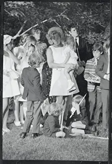 Ethel Kennedy Holding Daughter at Robert F. Kennedy Burial Site