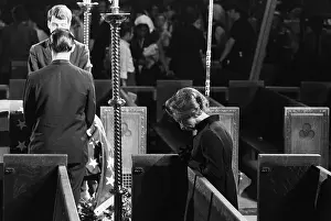 Ethel Kennedy During Moment of Solitude at Robert Kennedy's Coffin