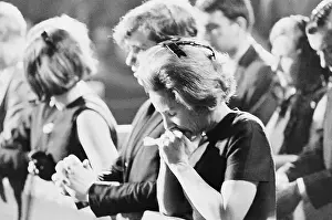 Ethel Kennedy Praying at Mass for Her Husband