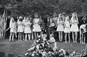 Ethel Kennedy at Robert F. Kennedy Gravesite