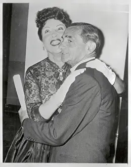 Ethel Merman Embracing Irving Berlin