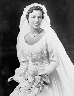 Greenwich Prints: Ethel Skakel Kennedy Wearing Her Wedding Gown