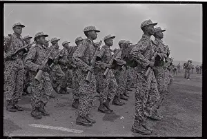 Ethiopian Soldiers Running Together