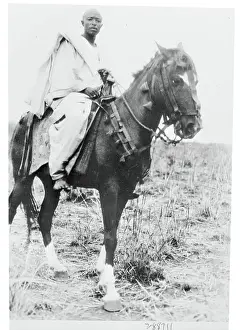 Ethiopian War Chief Sitting on Horse