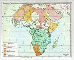 Images Dated 3rd October 2016: Ethnographic map of Africa from 1898