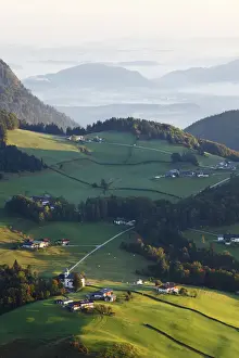 Idyll Prints: Ettenberg near Berchtesgaden, view from Salzburgblick on Kneifelspitze mountain