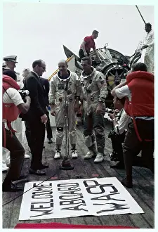 Thomas P Prints: Eugene Cernan and Thomas Stafford Being Welcomed