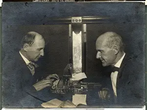 Debs Prints: Eugene Debs Dictating to his Brother