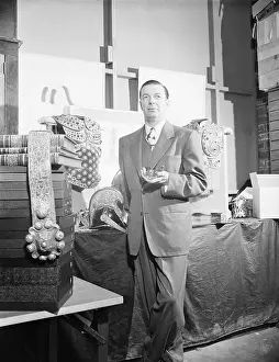 Prints of Costumer Eugene Joseff holds a collection of simulated diamonds and is surrounded by costume pieces which he rents to Hollywood studios The Original Latin Lover: Experience the Magnetic Charm of Silent Film’s Most Dashing Heartthrob: Eugene Joseff, Hollywood Costumer