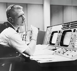 Responsibility Prints: Eugene Krantz Sitting at Control Board