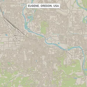 Eugene Oregon US City Street Map