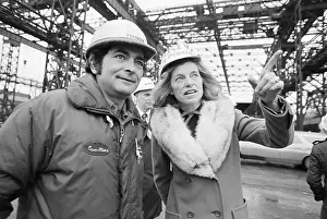 Quincy Prints: Eunice Shriver Chatting with a Workman