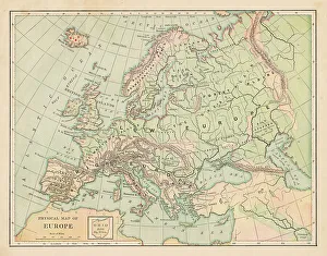 Denmark Collection: Europe map 1881