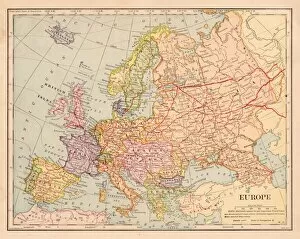 Images Dated 17th February 2017: Europe map 1898