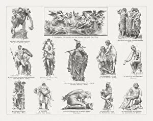 Images Dated 27th March 2018: European sculpture art, 19th century, wood engravings, published in 1897