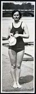 Swimmer Prints: Eva Coleman Wearing a Bathing Suit