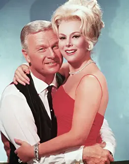 Diamond Prints: Eva Gabor and Eddie Albert Embracing