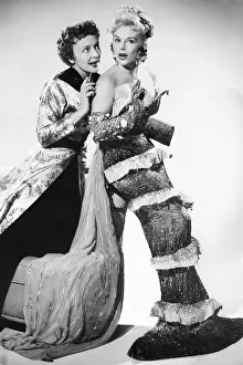 Theater Prints: Eva Gabor and Ruth Matteson Performing a Scene in a Play