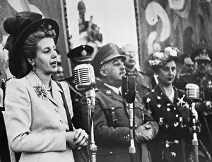 Madrid Prints: Eva Peron Speaking in Madrid