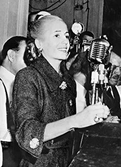 Speaker Prints: Eva Peron Speaking to Workers