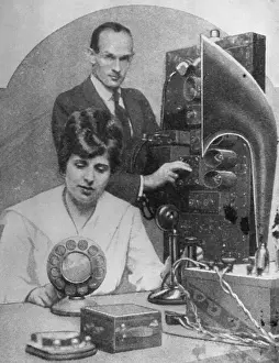 Evangelist Aimee Semple McPherson and Radio Expert Kenneth G. Ormiston
