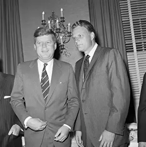 Evangelist Prints: Evangelist Billy Graham and President Kennedy