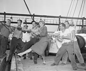 Eve Arden Assisting Longshoremen