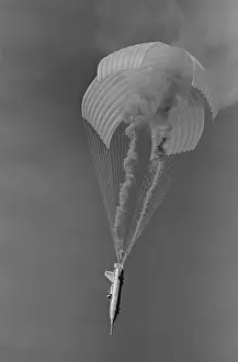 Twin Falls Prints: Evel Knievel Flying with a Parachute