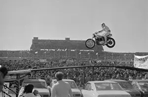 Difficult Prints: Evel Knievel on Motorcycle in Mid Air